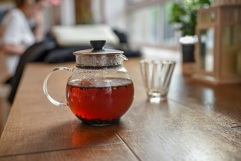 Hario Jumping Leaf Tea Pot (Silver) 600ml - Image 2